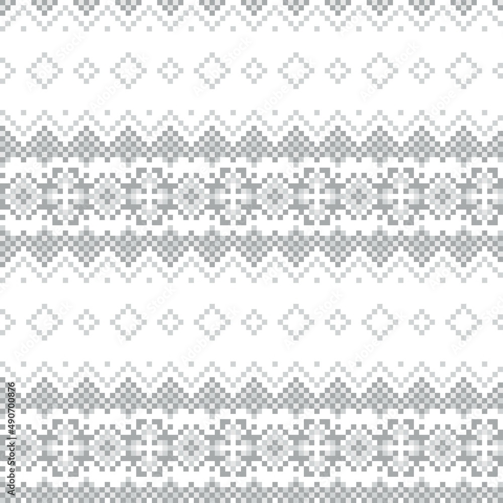 Snowflakes Fair Isle Seamless Pattern Design Snowflakes Fair Isle Seamless Pattern Design