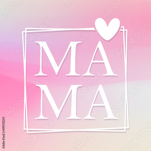 Mama Illustration Clip Art Design Shape. Mom Lovely Silhouette Icon Vector.