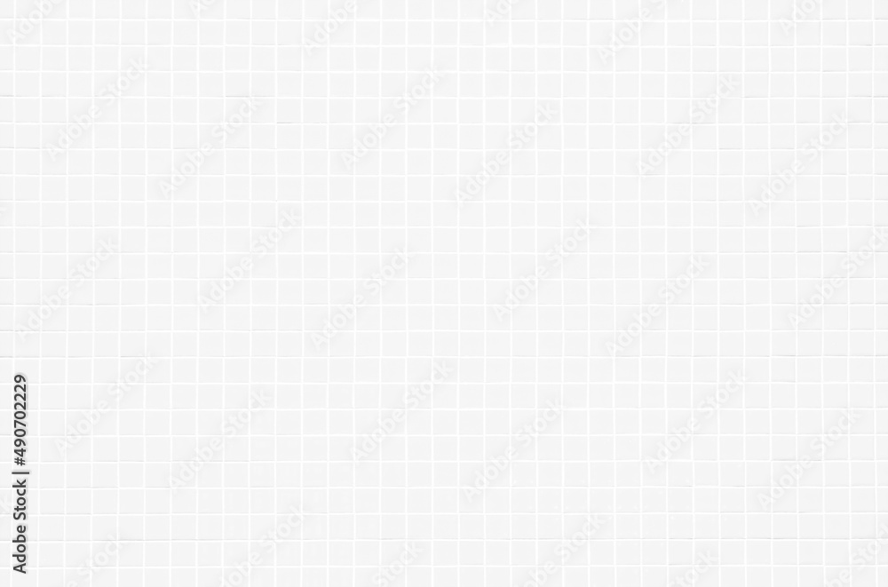 Abstract white mosaic tile texture background
