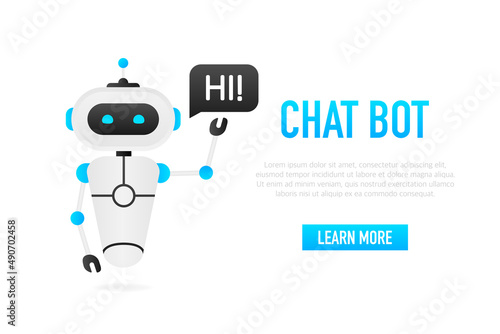 Chatbot icon concept, chat bot or chatterbot. Robot Virtual Assistance Of Website Or Mobile Applications. Vector illustration