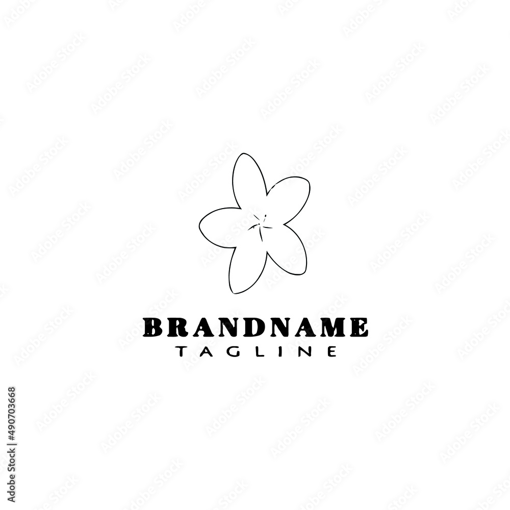 flower logo cartoon icon design template style isolated vector illustration flower logo cartoon icon design template style isolated vector illustration