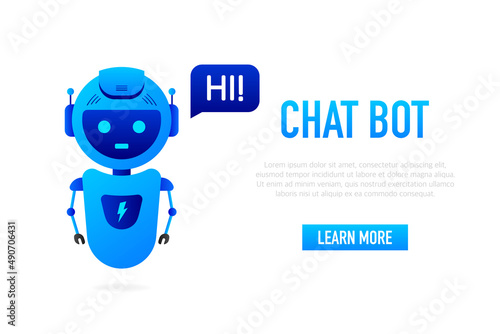 Chatbot icon concept, chat bot or chatterbot. Robot Virtual Assistance Of Website Or Mobile Applications. Vector illustration