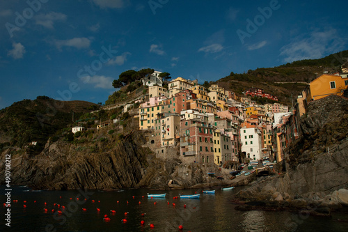 different views of the town of italy Riomaggiore