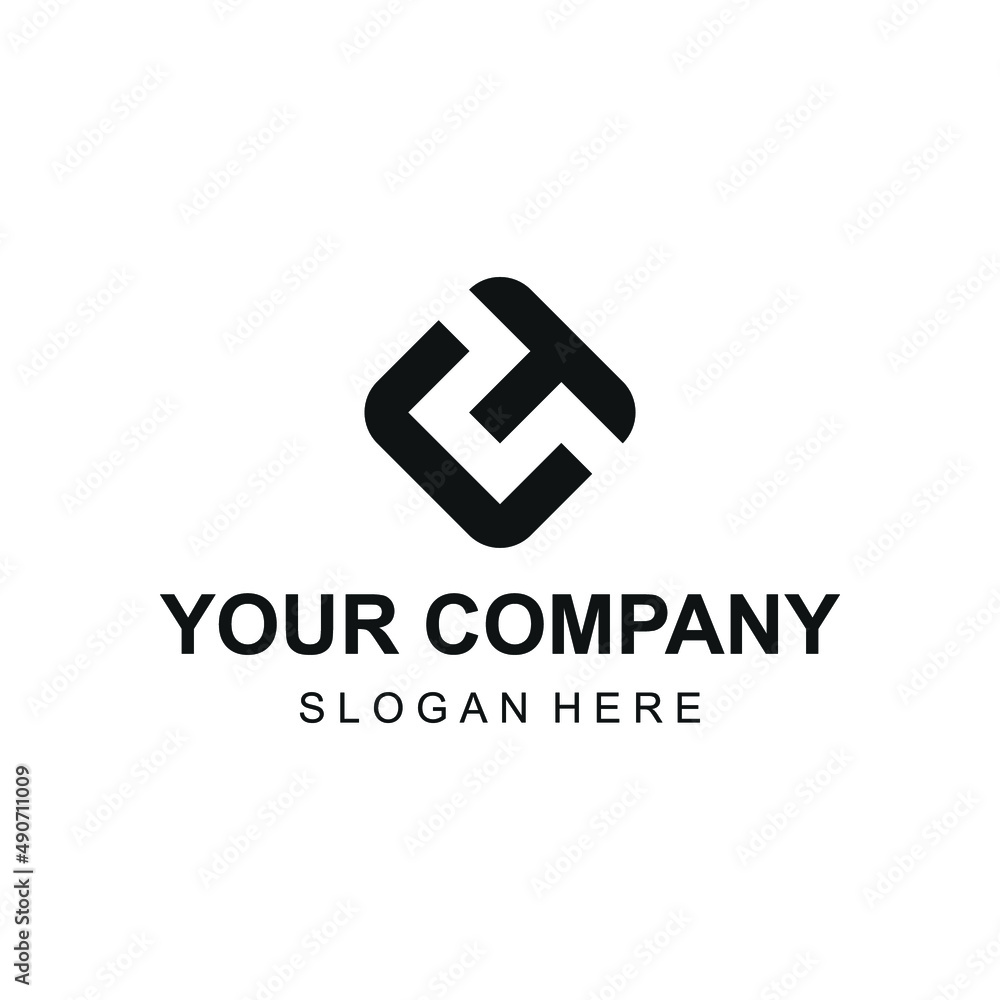 Letter CT square logo vector Letter CT square logo vector