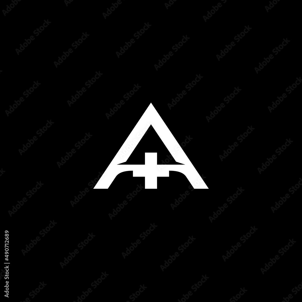 Triangle and Medical Cross logo or icon design Triangle and Medical Cross logo or icon design