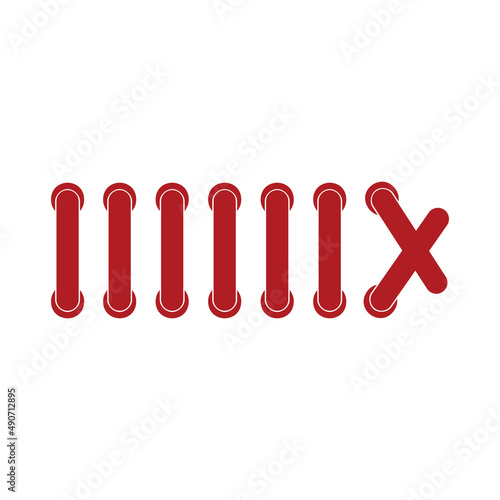 shoelace icon vector illustration sign on white background	