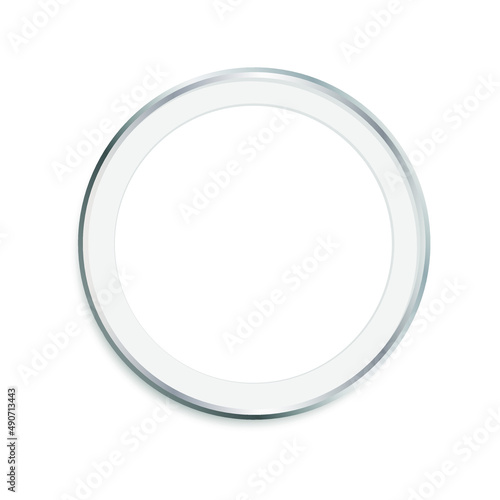 circle mock-up frame on white background 