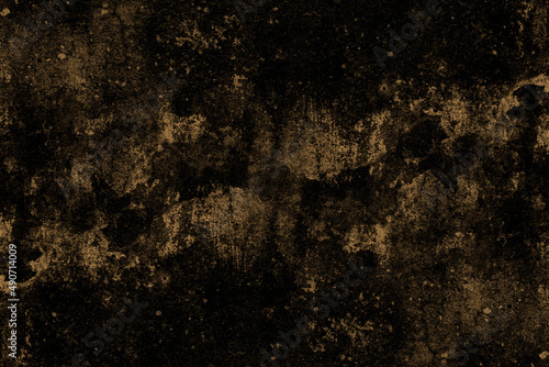 Dark brown color abandoned concrete wall surface for texture background