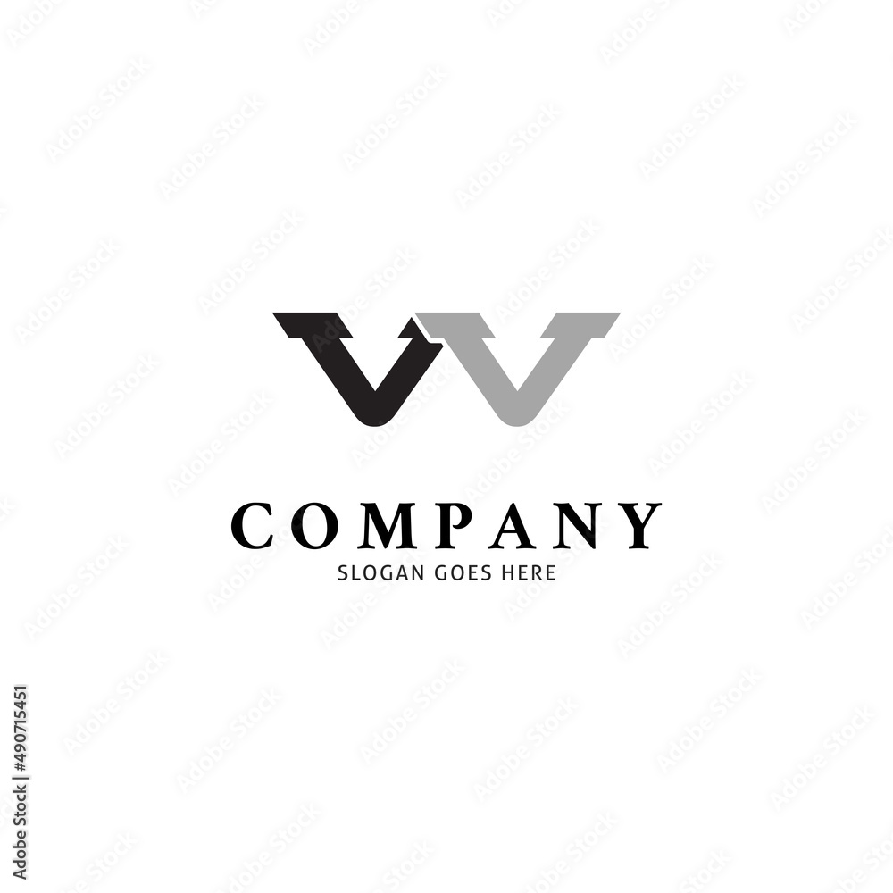 Initial Letter WV Icon Vector Logo Template Illustration Design