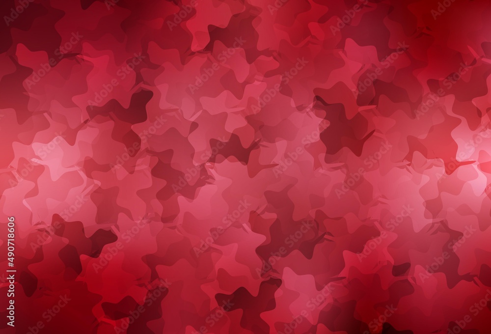 Light Red vector backdrop with memphis shapes.