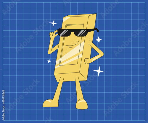gold cartoon character illustration design