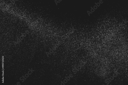 Black And White Halftone Dotted Backdrop.Monochrome Pop Art Style Background. Silver Explosion Of Confetti. Digitally Generated Image. Vector Illustration, Eps 10.