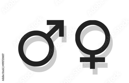 male and female symbols on a white background 