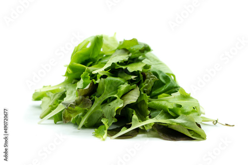 mixed salad isolated on white background