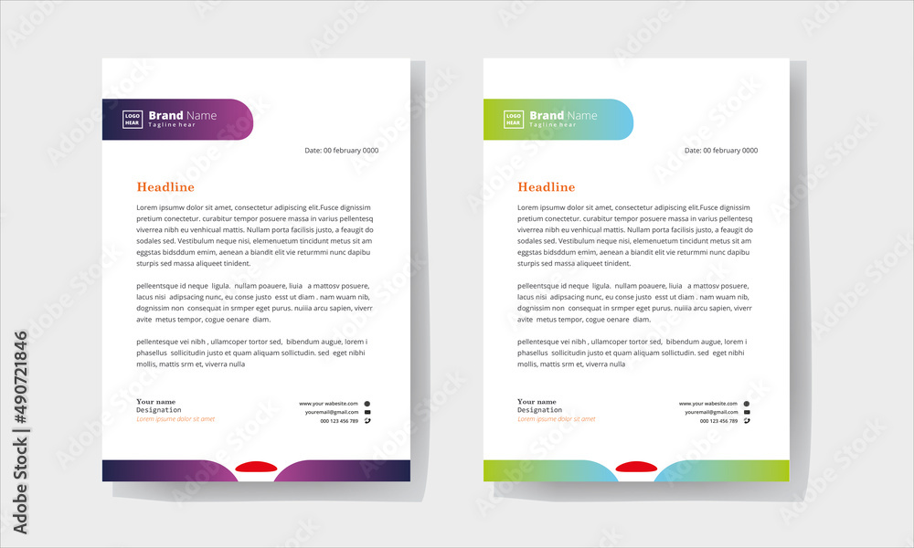 A4 Corporate LatterHead Template Design layout A4