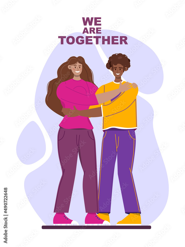 Unity concept. Different people unite together. Join hands and pieces Unity concept. Different people unite together. Join hands and pieces