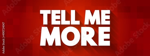 Tell Me More text quote, concept background
