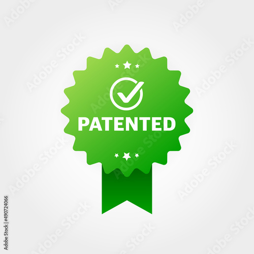 Patented, great design for any purposes. Vector flat stamp and sign. Vector illustration