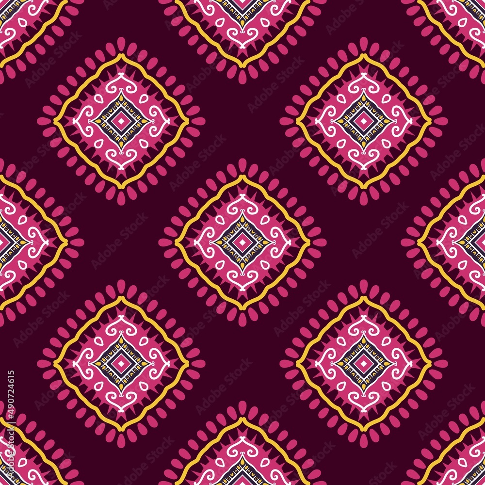 seamless pattern, Ikat pattern Ethnic textile tribal American American Aztec fabric geometric motif mandalas native boho bohemian carpet india Asia illustrated seamless pattern, Ikat pattern Ethnic textile tribal American American Aztec fabric geometric motif mandalas native boho bohemian carpet india Asia illustrated