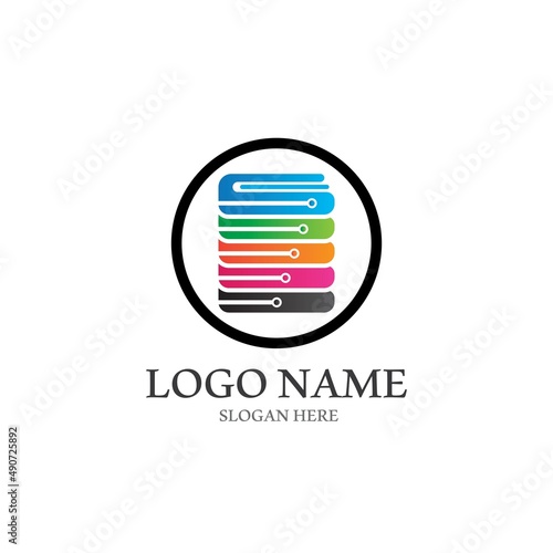 Digital book logo icon technology vector © Jeffricandra30