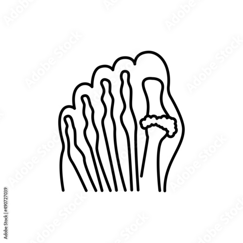 Gout color line icon. Pictogram for web page