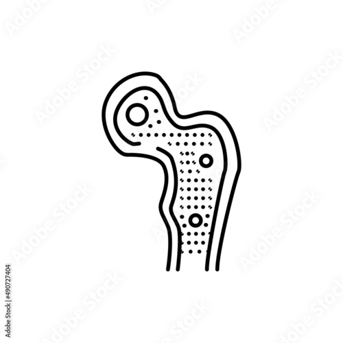 Osteoarthritis color line icon. Pictogram for web page