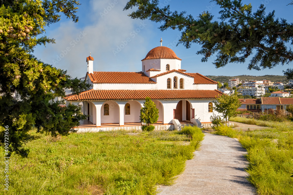 Greek orthodox church in Albanian city of Ksamil