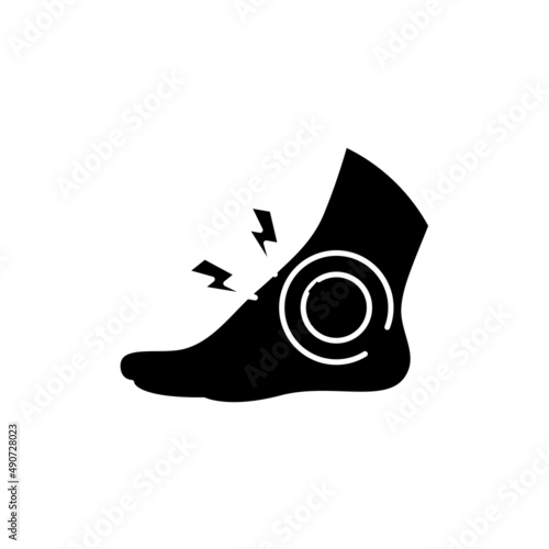 Leg sprain color line icon. Pictogram for web page
