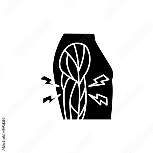 Polymyositis color line icon. Pictogram for web page