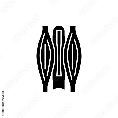 Swelling muscle color line icon. Pictogram for web page