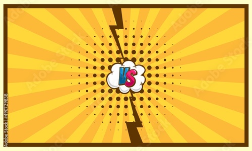 Comic versus fight background template