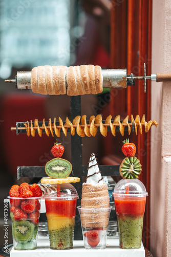 Photography Trdelnik is street food of Prague.