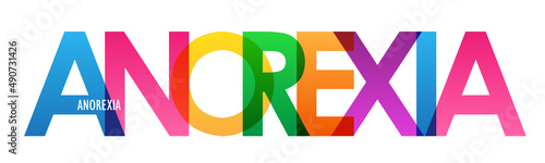 ANOREXIA colorful vector typography banner