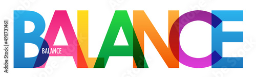 BALANCE colorful vector typography banner