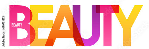 BEAUTY colorful vector typography banner