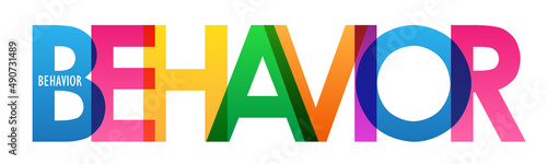 BEHAVIOR colorful vector typography banner
