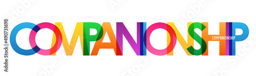 COMPANIONSHIP colorful vector typography banner
