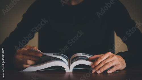 Educational learning concepts with books or textbooks. acquiring knowledge through education Encouraging people to read books, writing reports, encouraging people to have knowledge