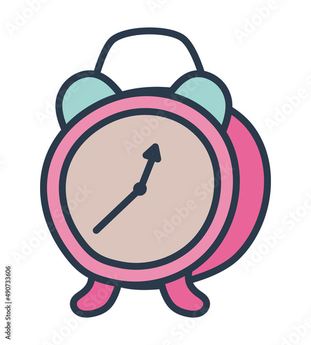 pink alarm clock