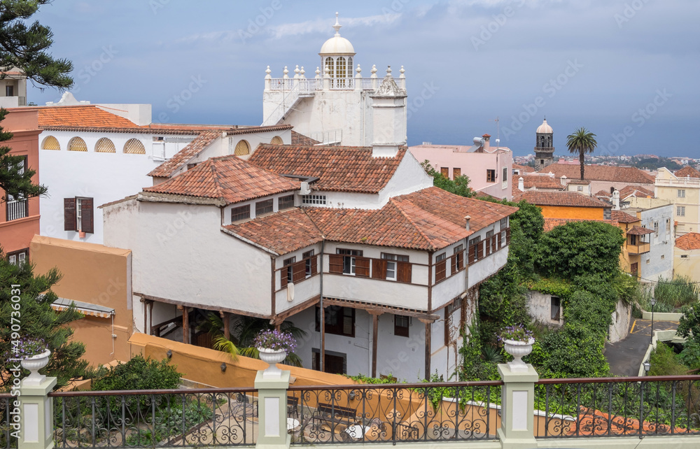 Vista del caso antiguo de la Villa de La Orotava en la zona norte de la isla de Tenerife, Canarias