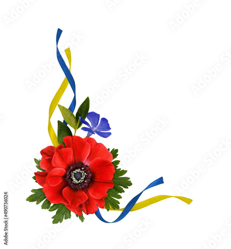 Bouquet of flowers in red, ...