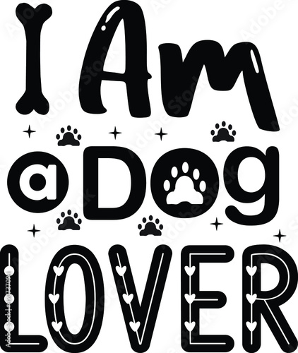 Dog illustration with funny phrases or lettering. hand-drawn inspirational quotes