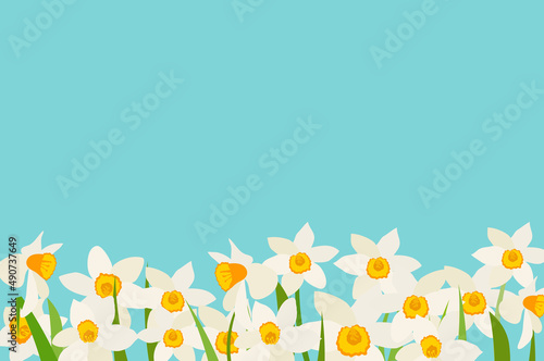 Narcissus Natural Background Template Illustration