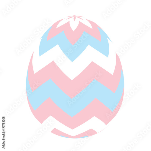 Painted easter egg simple icon. Illustration