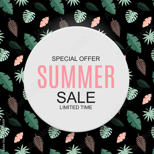 Summer Sale concept Background. Illustration