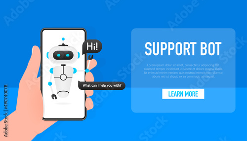 Chatbot icon concept, chat bot or chatterbot. Robot Virtual Assistance Of Website Or Mobile Applications. Vector illustration