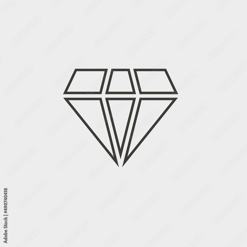 diamond icon vector illustration and symbol for website and graphic design diamond icon vector illustration and symbol for website and graphic design