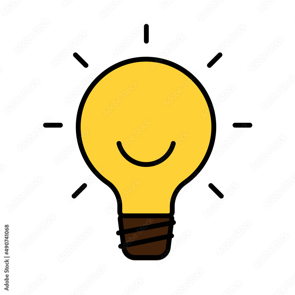 Simple Line Icon idea bulb business sign. Illustration Simple Line Icon idea bulb business sign. Illustration