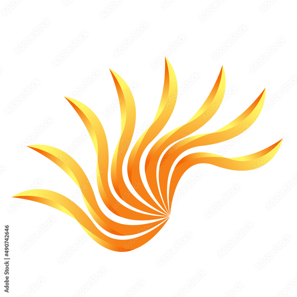 fire tail on white background fire tail on white background