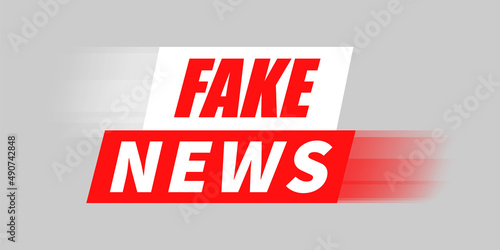 Fake news tv banner illustration. Television broadcast disinformation. Politic rumors misinformation publication.